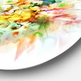 thumbnail image 3 of Designart - Yellow Watercolor Flowers' Disc Floral Metal Circle Wall Art, 3 of 4