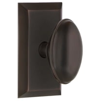 Nostalgic Warehouse Stuhom_Prv_238_Nk Homestead Solid Brass Privacy Door Knob Set - Bronze