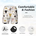 thumbnail image 6 of Picia Geometric Triangle pattern Mens Swim Trunks with Compression Liner Stretch Beach Shorts Quick Dry with Zipper Pockets No-Chafing Board Shorts-Medium, 6 of 9