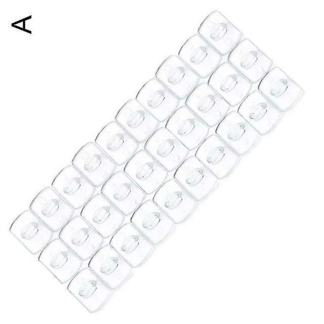 6/20 piezas Ganchos transparentes removibles/ Ganchos adhesivos impermeables Ganchos de pared Adhesivo fuerte LingWen 8390615250016