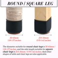 thumbnail image 4 of Protectores de patas de silla de silicona mejorados con fieltro para suelos Xemadio WRMH-913-1, 4 of 7
