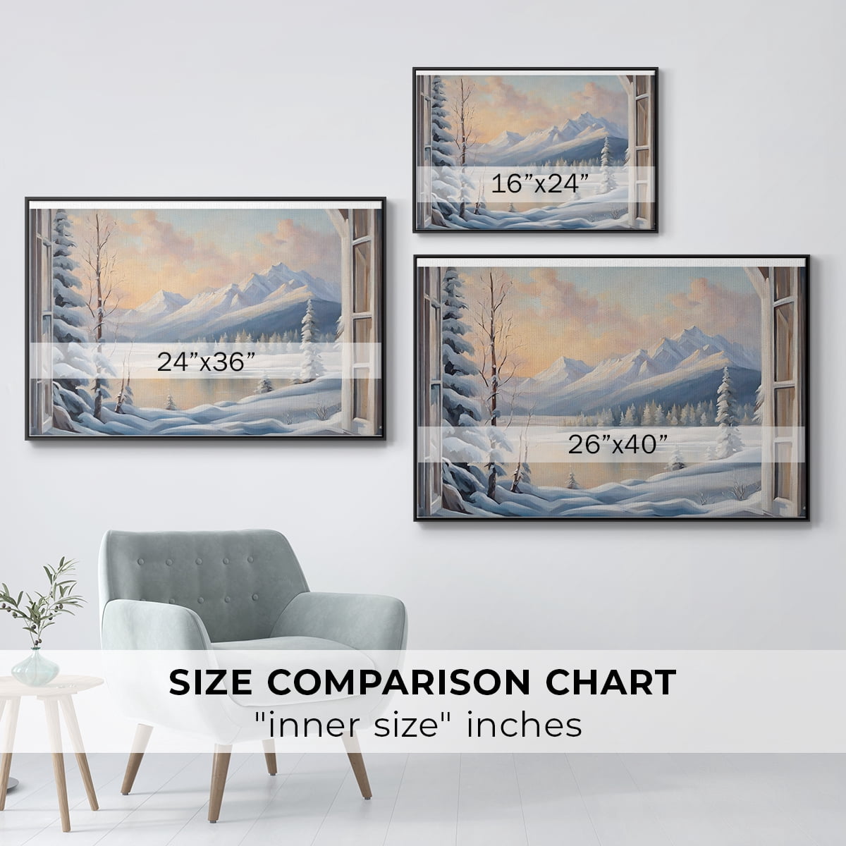 Vintage Landscape-CCXVI By Wexford Home Framed in Black Wood Gallery Wrapped Canvas 17 in. x 25 in.