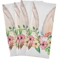 thumbnail image 6 of Watercolor Easter Bunny Ears Kitchen Tea Towels Set of 1 Absorbent Hand Dish Towels, Spring Flower Leaves Dishcloths Lint-Free 18x28 Inch Fast Drying for Cooking Baking Home Clean, 6 of 7