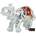 thumbnail image 4 of Matashi Silver Plated Crystal Studded Family of Elephants Ornaments, 4 of 7