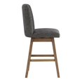 thumbnail image 5 of Finley 30" Swivel Barstool 2-Pack in Charcoal Fabric, 5 of 9