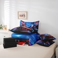 thumbnail image 6 of jejeloiu Race Car 7 Pieces Bedding Comforter Set,Modern Speed Sport Full Bedding Set,Red Blue Fitted Sheet Flat Sheet For Boys,Ultra Soft Home Decor Reversible, 6 of 8