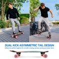 thumbnail image 5 of BELEEV Cruiser Skateboards for Beginners, 7 Ply Canadian Maple Double Kick Deck Concave Skateboard with Skate T-Tool, 27 x 8 inch Complete Skateboard for Kids Teens Adults, Pink, 5 of 10