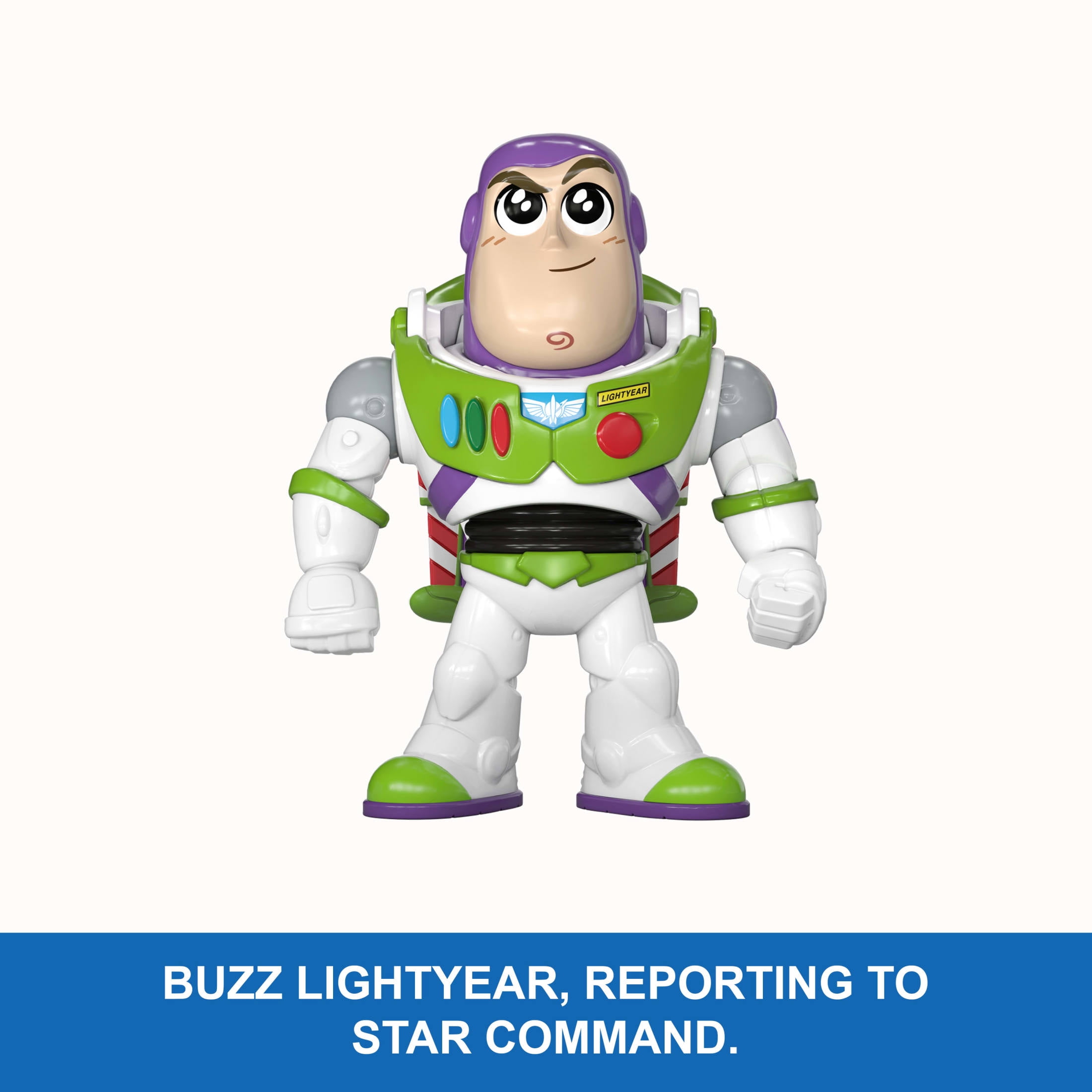 Disney and Pixar Click Figs Buzz Lightyear, Toy Story Small Movie Toy with Pop Up Action Move