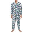 thumbnail image 3 of Balery Cute Rabbit Easter Pijama para Hombre de Dos Piezas con Manga Larga, Conjunto de Dormir y Descanso Suave con Bolsillos-X-Large, 3 of 7