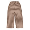 thumbnail image 7 of Ashirexll Women's Shorts, Summer Shorts for Women, Fashion Womens Casual Stripe Elastic Loose Pants Straight Wide Leg Trousers with Pocket Half Shorts Pants, 7 of 7