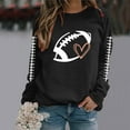thumbnail image 6 of zaveiop Game Day Outfits for Women Long Sleeve Sunday Football Graphic Tops Lightweight Casual Cute Fall Fashion Pullover (Z-Black, L), 6 of 7