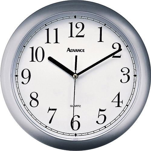 Advance Wall Clock, Silver