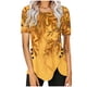 thumbnail image 1 of Blusas de Manga Corta para las Mujeres Botón Impreso Cuello Redondo Top Casual, Blusas para las Mujeres Casual, 1 of 5
