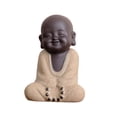 thumbnail image 1 of Yuarrent Adición en miniatura de monjes budistas de cerámica para un ambiente tranquilo, figuras decorativas de Buda Decoración del hogar Tipo 4, 1 of 6