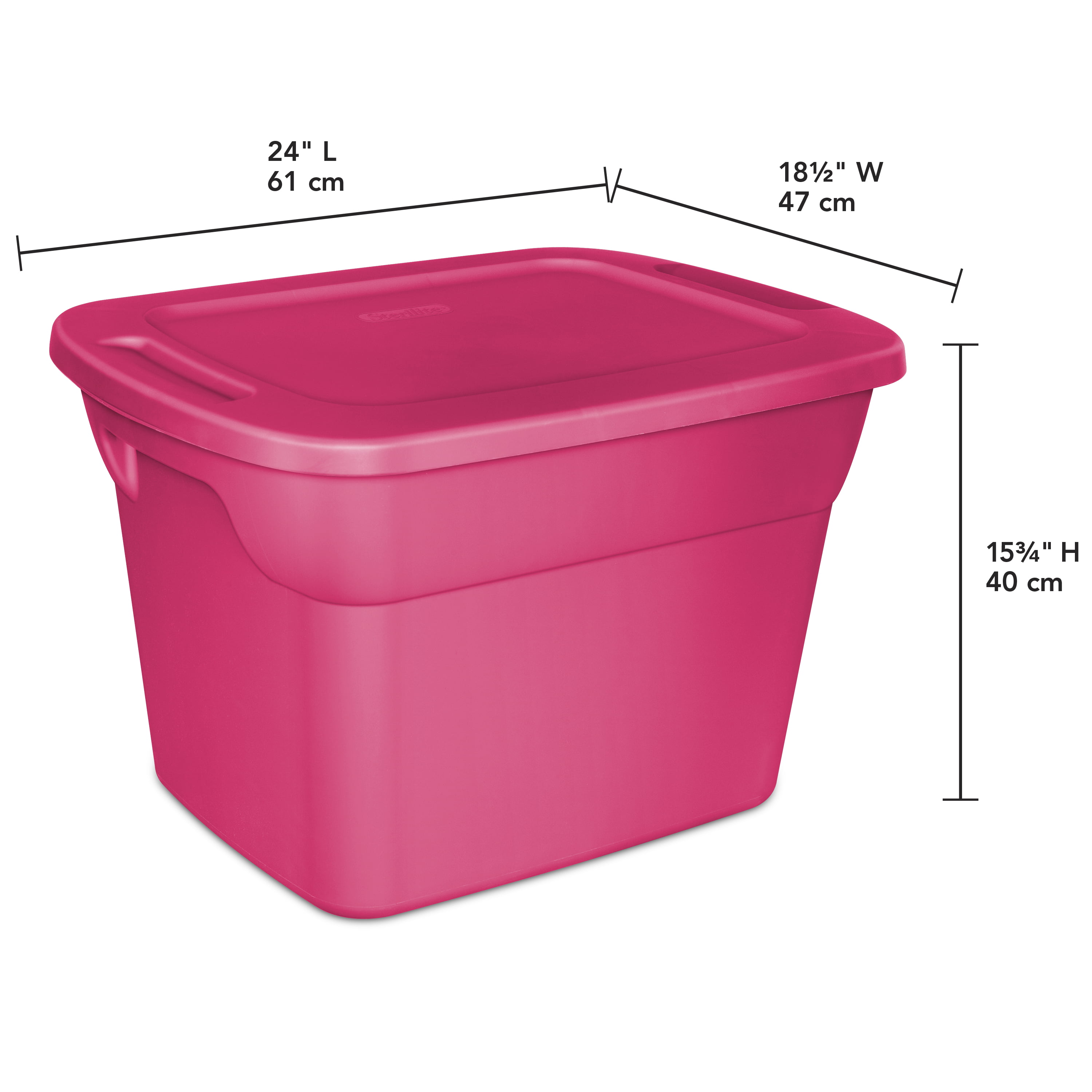 Sterilite 18 Gallon Tote Box Plastic, Fuchsia Burst, Set of 8 storage box  organizer box storage containers - AliExpress