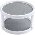 thumbnail image 1 of Organizador Lazy Susan de 2 niveles, plato giratorio de plástico para gabinete, estante de especias perezoso para cocina, despensa, refrigerador y baño, 1 of 5