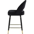thumbnail image 4 of Pemberly Row Arched Back Upholstered Counter Height Stool in Black (Set of 2), 4 of 6