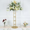 thumbnail image 5 of Efavormart 46" Tall Gold Metal Large Open Frame Floral Riser Wedding Centerpiece, Grand Halo Top Flower Display Stand Pedestal, 5 of 10