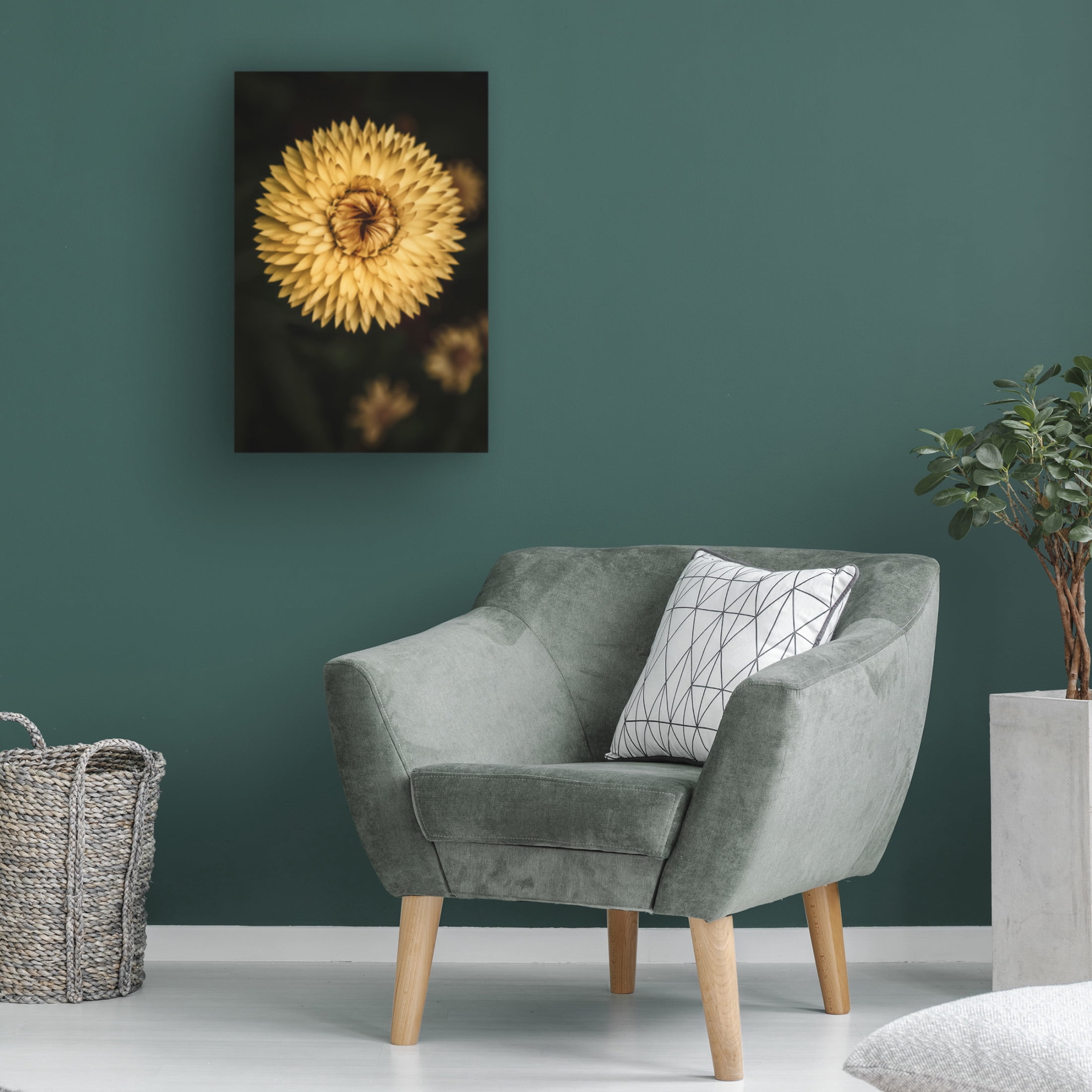 Trademark Fine Art Tim Mossholder Yellow Floral Texture Canvas Wall Art