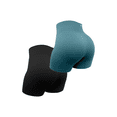 thumbnail image 1 of 2pzs Shorts Deportivos Mujer Para Yoga Gym Dama Fitness Sexy Negro y verde, 1 of 4