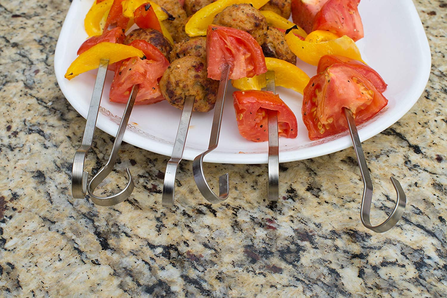 SHISH KABOB SKEWERS Stainless Steel Set of 12 Flat, Wide, 14.5