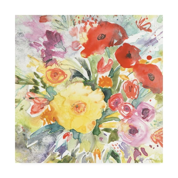 Trademark Fine Art 'The Birthday Bouquet' Canvas Art by Sheila Golden