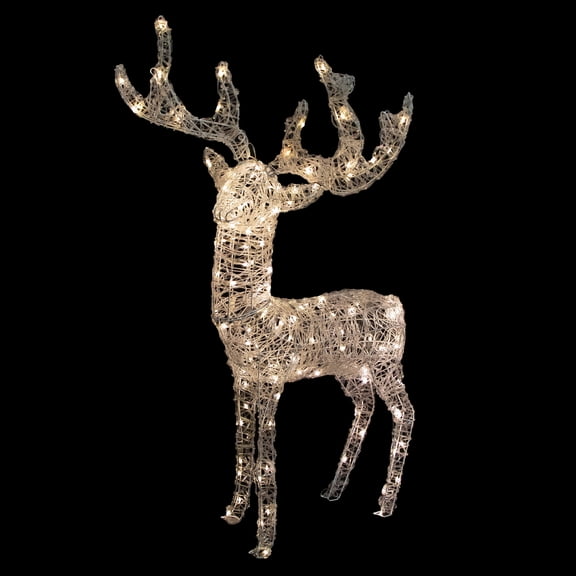 Northlight LED Lighted Commercial Grade Acrylic Reindeer Outdoor Christmas Decoration - 46.5" - Warm