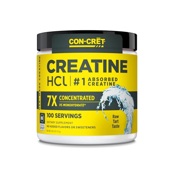 Suplemento de creatina HCl en polvo CON-CRET 7 veces concentrado