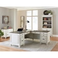thumbnail image 2 of Atlin Designs 8 Drawers Two Tone Contemporary Wood L-Desk in White, 2 of 9