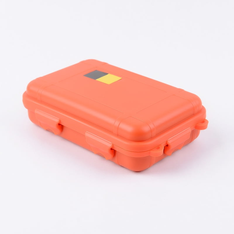 Outdoor Waterproof Shockproof Camping Storage Box Airtight Emergency Orange 