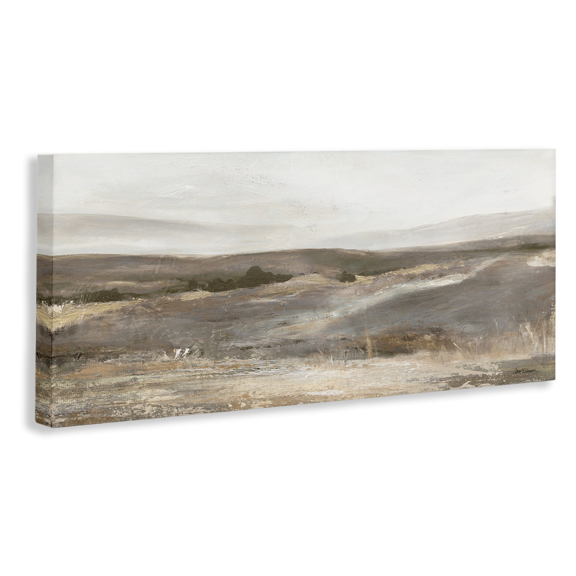 Stupell Industries Desert View Abstraction Landscape & Nature Painting Wrapped Canvas Art Print Wall Art, 48 x 20