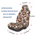 thumbnail image 3 of Fuzoiu rock Skull record artist Print Elastic Car Seat Covers, Seat Cover Protector,Universal Fit Interior Covers for Most Cars,Washable Seat Cover Non Slip for SUV,Sedan,Van, 3 of 5