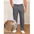 thumbnail image 2 of COOFANDY Mens Casual Chinos Pants Relaxed Fit Flat Front Wrinkle Free Dress Slacks Worky Stretch Trousers, 2 of 6