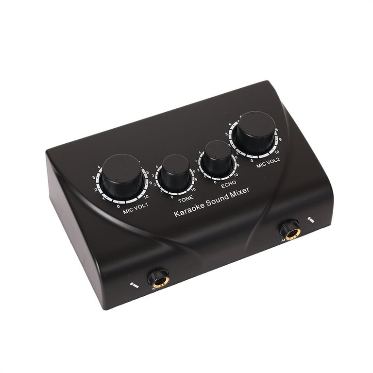 ruhuadgb Pro Portable Mini Digital Audio Sound Karaoke Echo Mixer