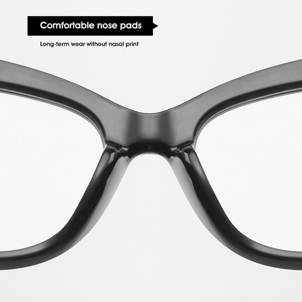 Women Cat Eye Anti-blue Light Reading Glasses 3.75 Classic Two-tone Trendy Readers +3.75