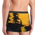 thumbnail image 4 of KLL Sunset River Pine Trees Men's Cotton Boxer Briefs Underwear-Small, 4 of 7