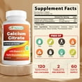 thumbnail image 2 of Best Naturals Calcium Citrate with Vitamin D-3 120 Tablets, 2 of 8