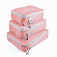 thumbnail image 4 of 3 cubos de compresión para maletas, bolsas organizadoras impermeables para maletas, organizador de equipaje para el almacenamiento diario. Rosa, 4 of 8