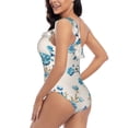 thumbnail image 4 of Honeii Rose Flowers for women's one-piece swimsuit featuring a chic one-shoulder design experience elegance and style in the water-Large, 4 of 6