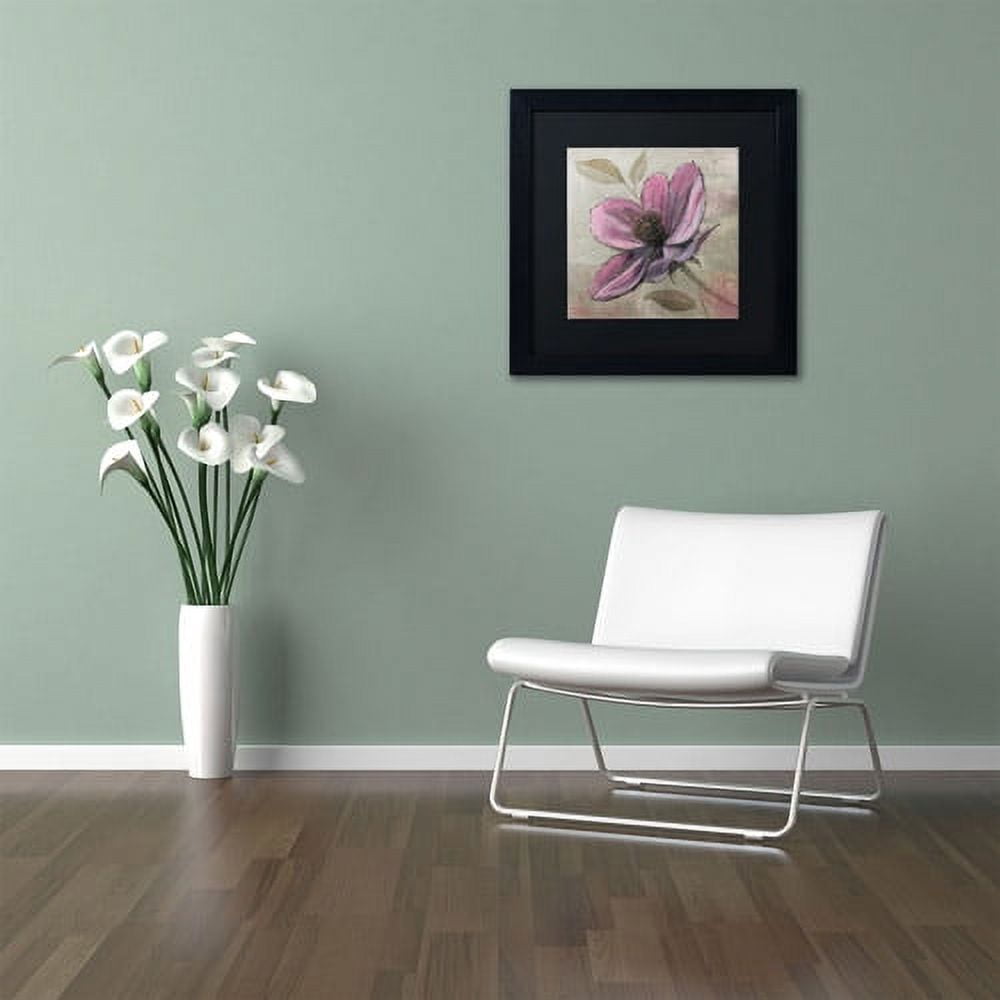 Trademark Fine Art "Plum Floral III" Canvas Art by Emily Adams, Black Matte, Black Frame