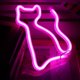 thumbnail image 5 of LED Neon Sign Art Decorative Lights Table Decoration Neon Lamp with Base for Kids Boy and Girl Bedroom Unique Gift for Any Occasion (Cat with Base), 5 of 5