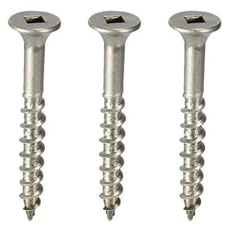 

#14 x 5 Marine Grade Type 316 Stainless Steel Deck Screw Internal Square Drive Bugle Head (Quantity: 100) Type 17 Wood Cutting Point 3-1/4 of Thread Length #14 Screw Diameter 5 Screw Length