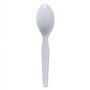 Boardwalk Mediumweight Polystyrene Cutlery, Spoon, Plastic, White, 100/Box, 10 Boxes/Carton