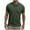 Army Green, variant on Besolor Mens Summer T-Shirt Collared Short Sleeve Button up Basic Tees Solid Color Workout Sports Athletic Tops