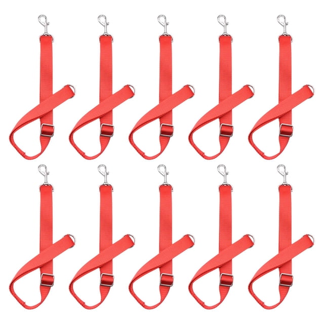10 Pcs Sangles de Seau d'Eau pour Chevaux Durables pour Étals de Chevaux pour Mangeoires Extérieures Ajustables Rouge