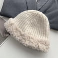 thumbnail image 3 of SikaFu Big Head Wool Hat Female Autumn And Winter Versatile Faces, Small Knitted Winter Thickened, Warm Plush, Earr Fisherman Hat, 3 of 9
