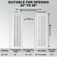 thumbnail image 3 of 38" x 80" 1-Lite Paneled PVC/Vinyl Accordion Door, 3 of 6