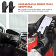 thumbnail image 3 of Leather Gloves for Men, Warm Wool Lined PU Leather Winter Gloves Touchscreen Texting,Driving Gloves Men Waterproof, 3 of 8