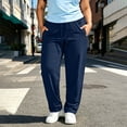 thumbnail image 4 of Mifsaly Plus Size Hiking Pants Women Lightweight Quick Dry Workout Lounge Joggers with Pockets Comfortable Loose Fit Outdoor Running Athletic Bottoms Navy,L, 4 of 7