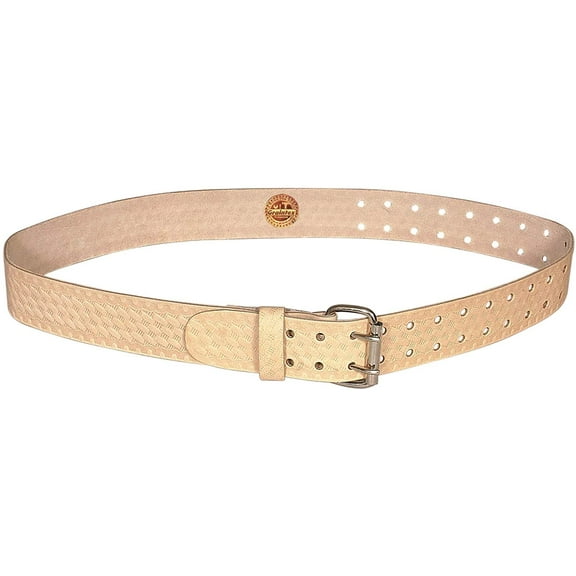 Graintex LB2026 2 '' Leather Top Embossed Leather Belt for 28 '' to 50 '' Waist for Builders, Handymen, Contractors, Plumbers